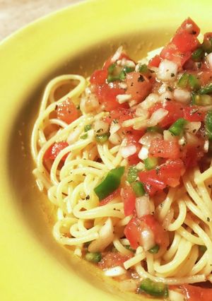 基本の冷製トマトソースパスタ-レシピのメイン写真