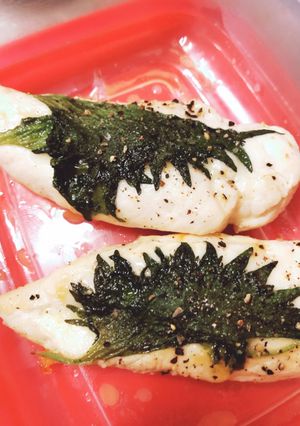 材料3つ！鶏ささみとしそチーズ焼-レシピのメイン写真