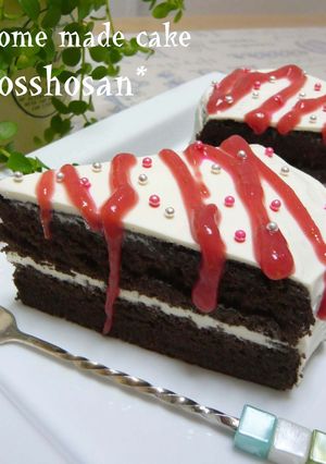 クリームチーズと苺ソースのケーキ-レシピのメイン写真