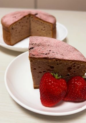 しっとり春いちごショコラ☆バター無-レシピのメイン写真