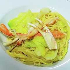 蟹と春キャベツのパスタ-レシピのメイン写真