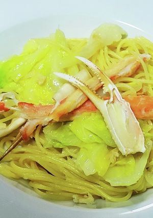 蟹と春キャベツのパスタ-レシピのメイン写真