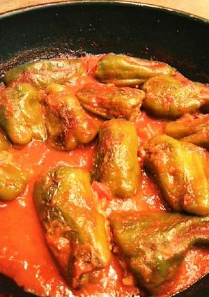 ピーマンの肉詰め トマトソース煮-レシピのメイン写真