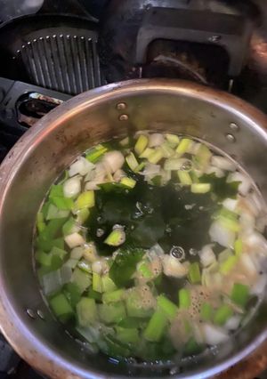 煮汁を利用のネギワカメ卵スープ(3人分)-レシピのメイン写真