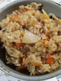 150 簡単 筍ご飯 人参 きのこ-レシピのメイン写真