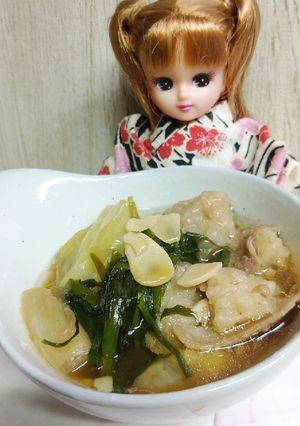 リカちゃん♡ホルモン鍋(牛ホルしょうゆ)-レシピのメイン写真