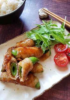 肉巻きスナップえんどう-レシピのメイン写真