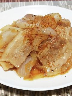 超簡単!豚バラ肉と新玉ねぎの甘辛炒め煮!-レシピのメイン写真