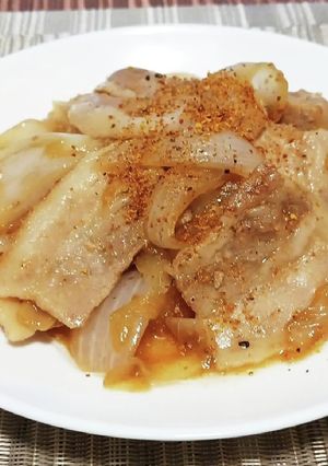 超簡単！豚バラ肉と新玉ねぎの甘辛炒め煮！-レシピのメイン写真