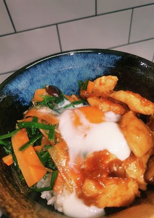 色々野菜のてりたま丼-レシピのメイン写真