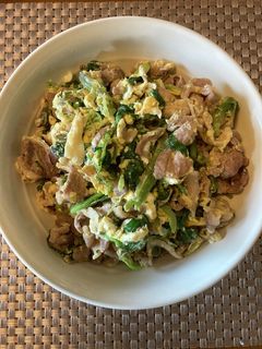 豚肉ほうれん草卵炒め-レシピのメイン写真