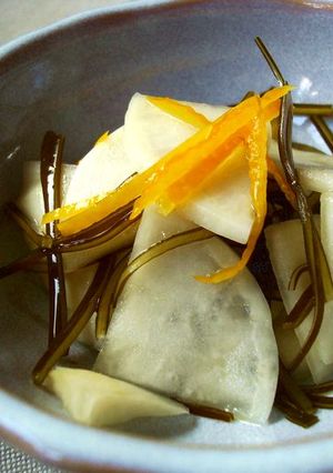 だし昆布でもう一品*かぶの浅漬け柚子昆布-レシピのメイン写真