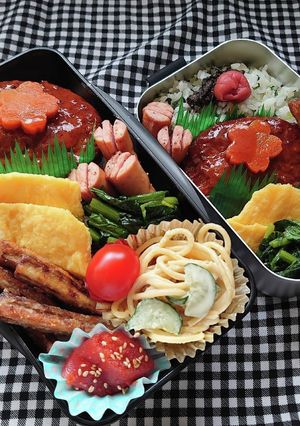 ❜22/4/11 ハンバーグ弁当-レシピのメイン写真