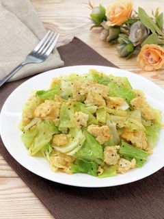 簡単副菜*キャベツのふわたまコンソメ炒め-レシピのメイン写真