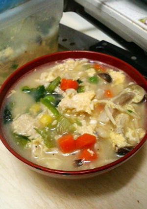 レンジのみ使用！　簡単・かき玉風スープ-レシピのメイン写真