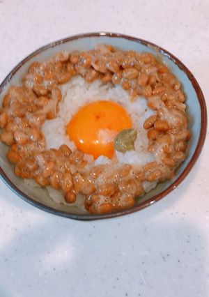 簡単二刀流！バターが旨い、納豆卵かけご飯-レシピのメイン写真