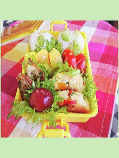 枝豆おにぎりのお弁当-レシピのメイン写真