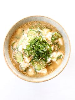 鮭フレークで手軽に【鮭冷や汁】-レシピのメイン写真