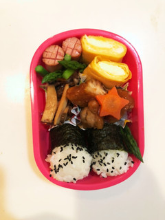 鶏照り焼きとチーズ卵焼きのお弁当-レシピのメイン写真