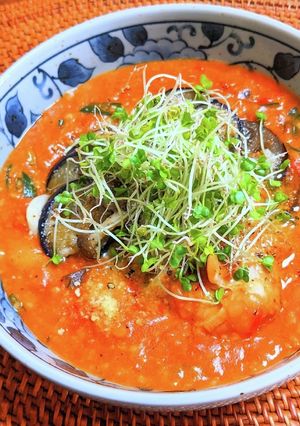 チキンと茄子のオートミールトマトリゾット-レシピのメイン写真