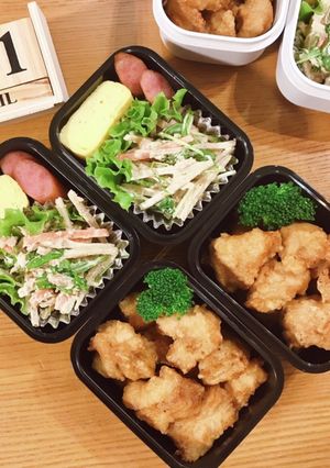 鶏胸肉の唐揚げ弁当 22/4.11-レシピのメイン写真