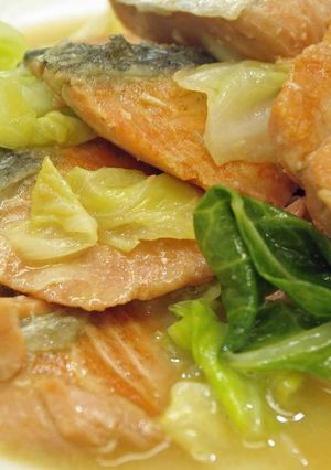 塩紅鮭ちゃんちゃん焼風煮-レシピのメイン写真