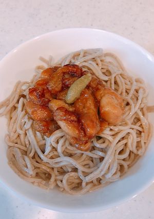 レンジで簡単！焼き鳥と茹でそばで、鶏そば-レシピのメイン写真