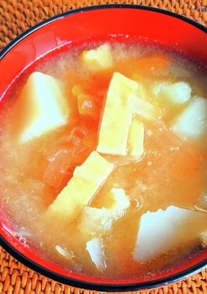 根菜と薄揚げのお味噌汁-レシピのメイン写真