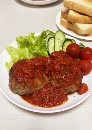 玉葱なし超時短ハンバーグ☆グルテンフリー-レシピのメイン写真