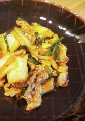簡単!!早い!!!豚ニラキムチ炒め-レシピのメイン写真
