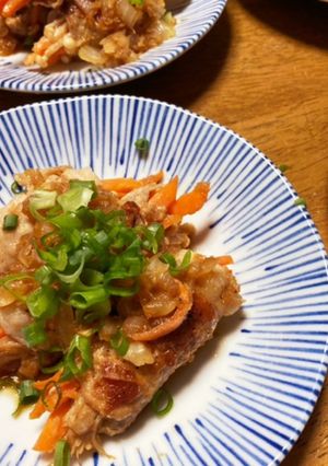 豚肉の野菜ロール新たま生姜焼き-レシピのメイン写真