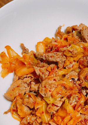 麺つゆで豚キムチ-レシピのメイン写真