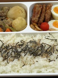 ひき肉ハンバーグフードマン800弁当-レシピのメイン写真