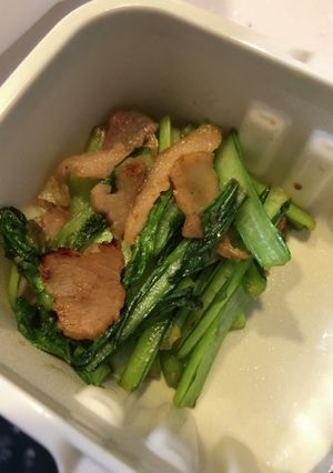 小松菜とベーコンの炒め物-レシピのメイン写真