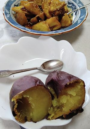 薪ストーブで焼き芋-レシピのメイン写真