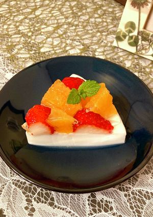 デコポン&いちごのミルクぷりん-レシピのメイン写真