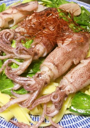 ヒイカとキャベツのパスタ-レシピのメイン写真