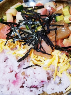 桜の香り♪お祭り気分ちらし寿司-レシピのメイン写真