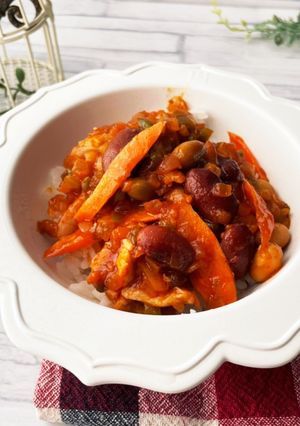 鶏肉と豆 チリソース炒め-レシピのメイン写真