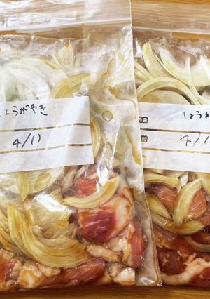 生姜焼きの下味冷凍-レシピのメイン写真