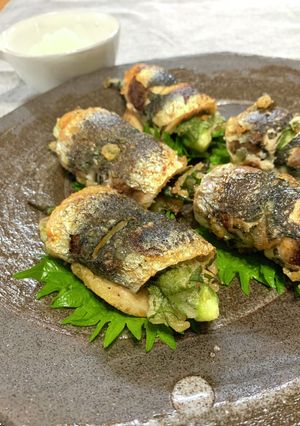 鰯の天ぷら☆大葉オクラ巻き-レシピのメイン写真