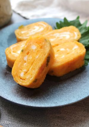 ネギ塩糀とはちみつ入り卵焼き-レシピのメイン写真