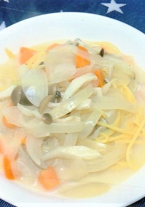 【リメイク】みそ汁で作るスープスパゲティ-レシピのメイン写真