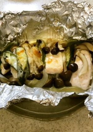 簡単！サラダチキンを使ってホイル焼き-レシピのメイン写真