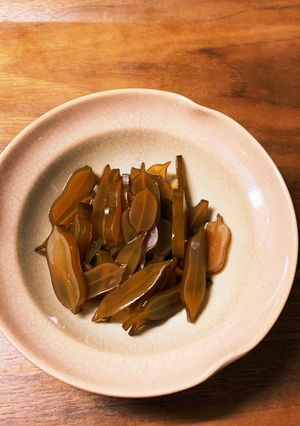 柿酢でつくる茎わかめの酢醤油漬け-レシピのメイン写真