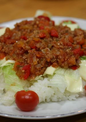野菜たっぷり！タコライス-レシピのメイン写真