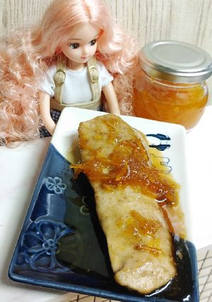 リカちゃん♡鮫ソテーのママレJAMソース-レシピのメイン写真