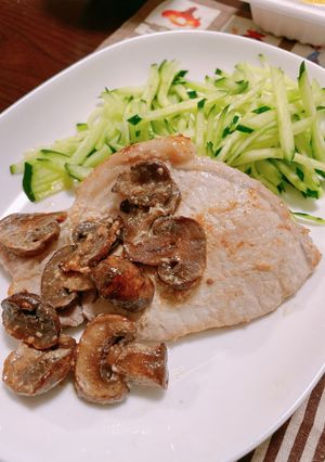 *豚肉の酒粕豆乳塩麹漬け*withきのこ-レシピのメイン写真