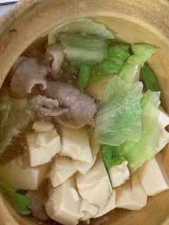 豚こま肉とレタスの鶏ガラ鍋-レシピのメイン写真