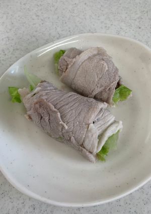 豚バラ肉でロールレタス！-レシピのメイン写真